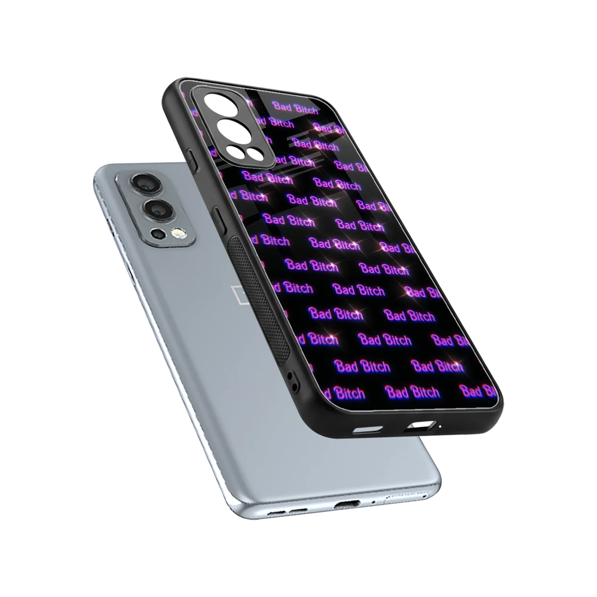 Bad Bitch sleek oneplus nord 2 cover with tempered glass back and TPU edges