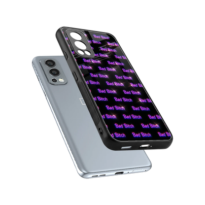 Bad Bitch sleek oneplus nord 2 cover with tempered glass back and TPU edges