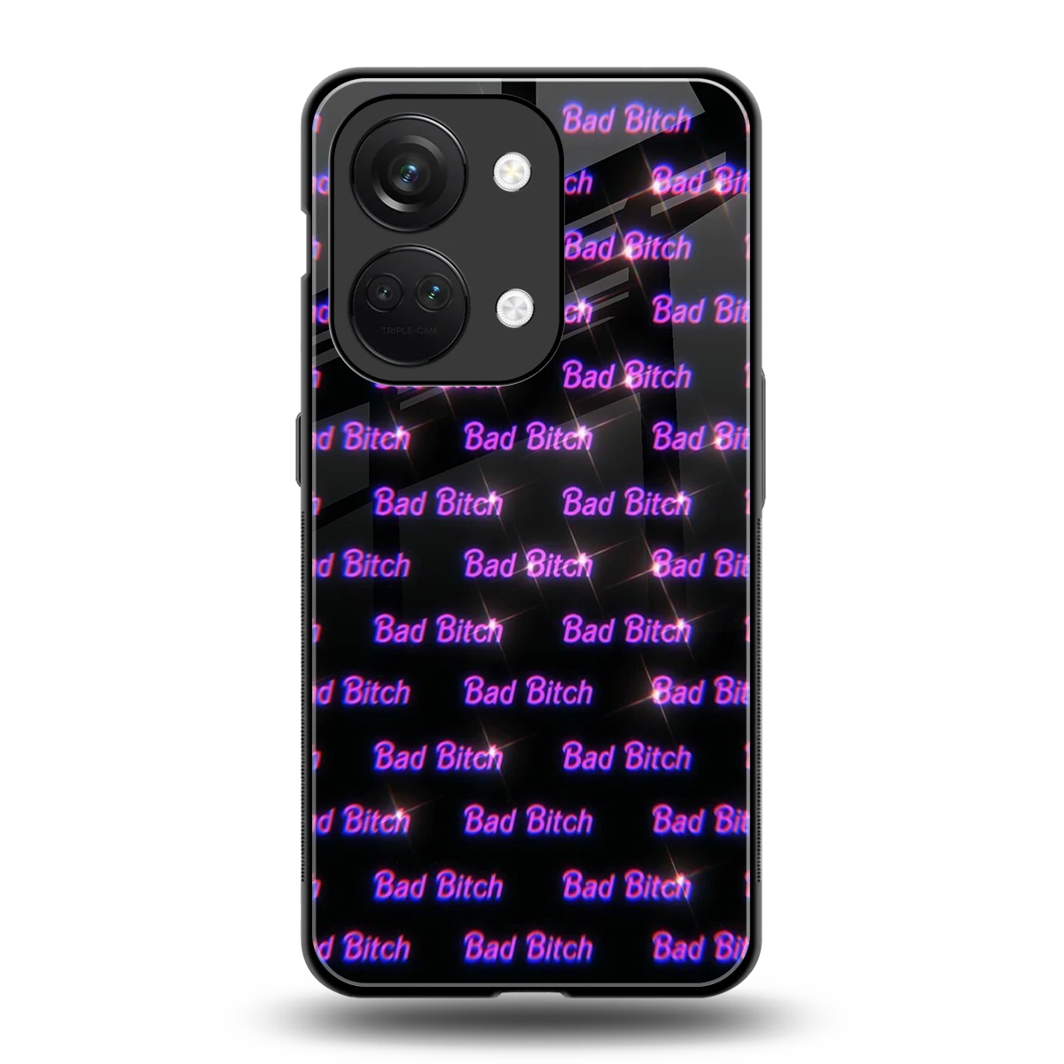 Bad Bitch back phone cover | glass case for oneplus nord 3