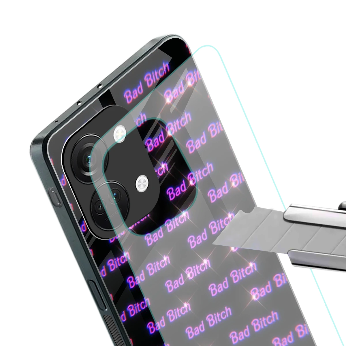 Bad Bitch stylish phone case for oneplus nord 3 | glossy glass and slim fit