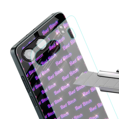 Bad Bitch stylish phone case for oneplus nord 4 | glossy glass and slim fit