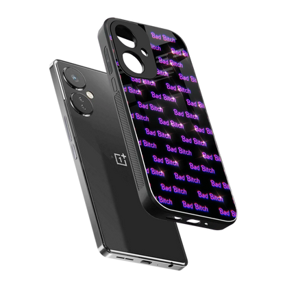 Bad Bitch sleek oneplus nord ce 3 cover with tempered glass back and TPU edges