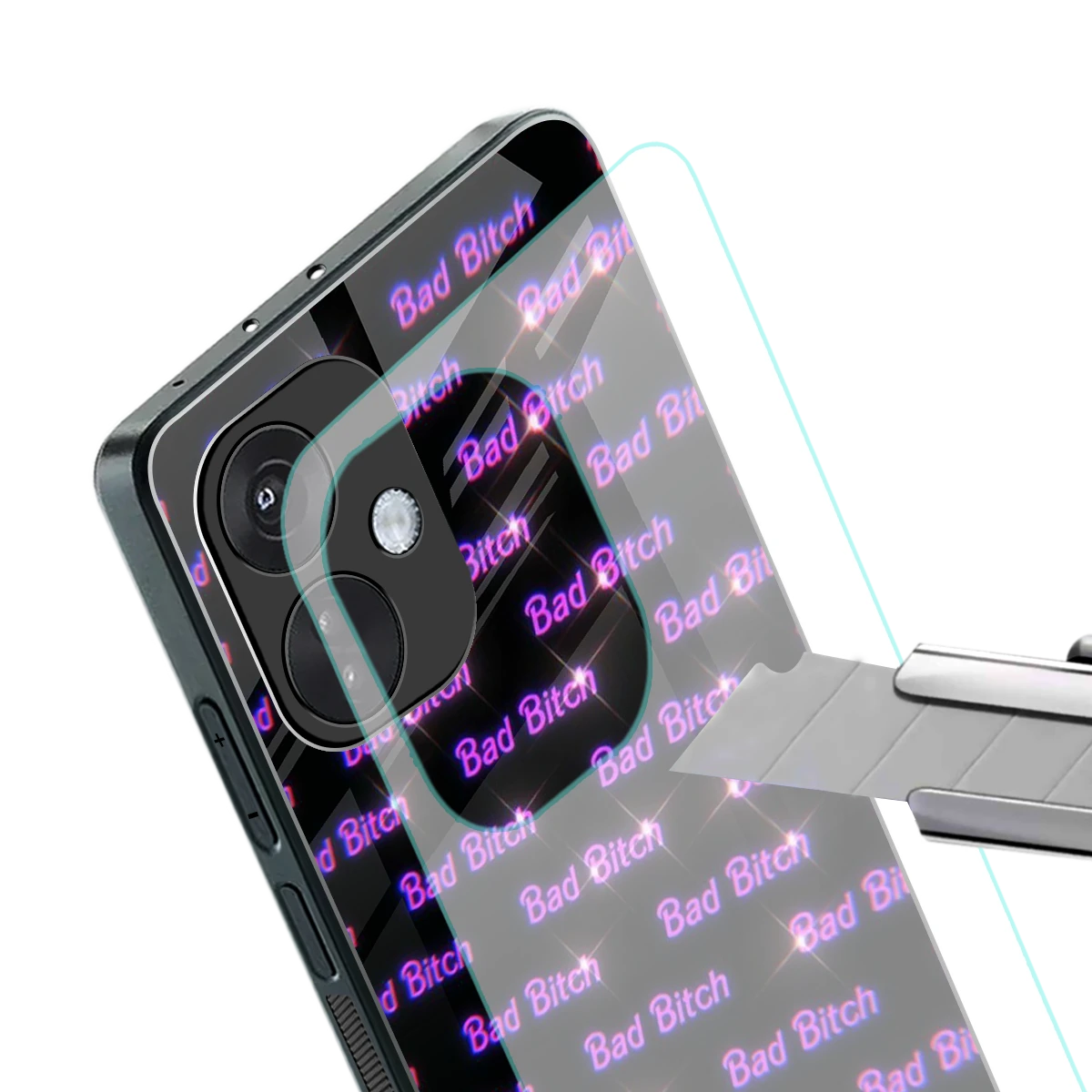 Bad Bitch stylish phone case for oneplus nord ce 3 | glossy glass and slim fit