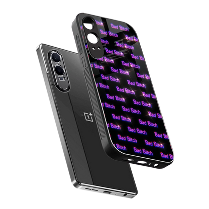 Bad Bitch sleek oneplus nord ce 4 lite cover with tempered glass back and TPU edges