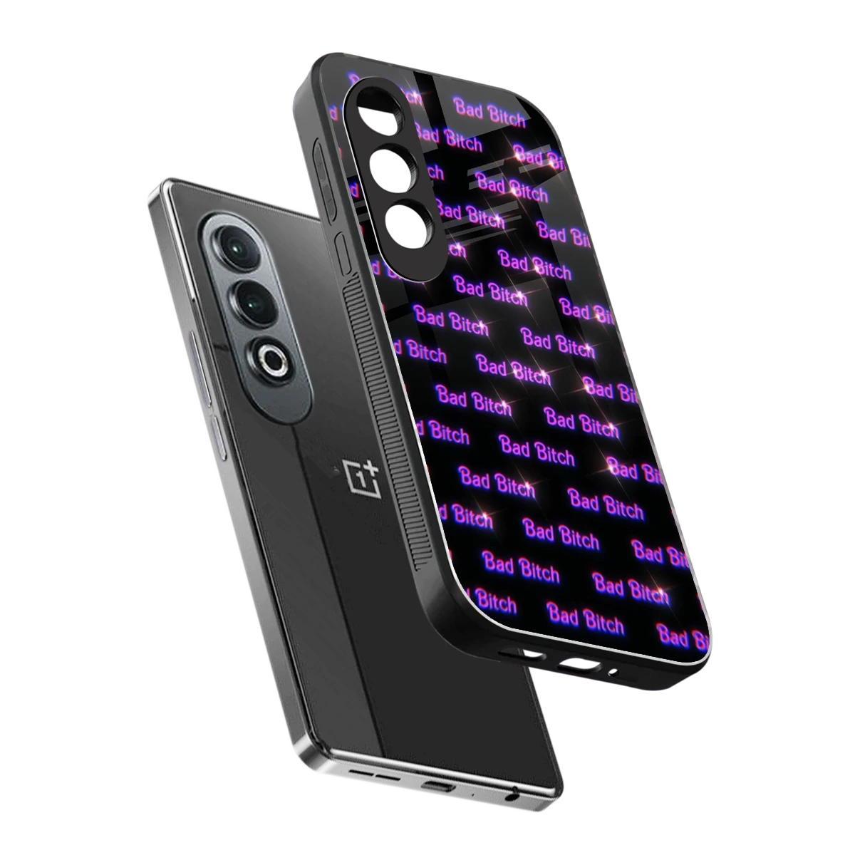 Bad Bitch sleek oneplus nord ce 4 cover with tempered glass back and TPU edges