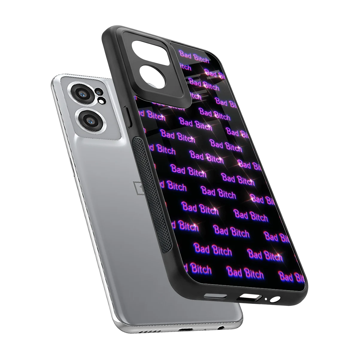 Bad Bitch sleek oneplus nord ce 2 cover with tempered glass back and TPU edges
