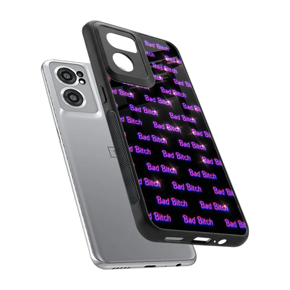 Bad Bitch sleek oneplus nord ce 2 cover with tempered glass back and TPU edges
