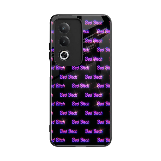 Bad Bitch back phone cover | glass case for oppo a3 pro
