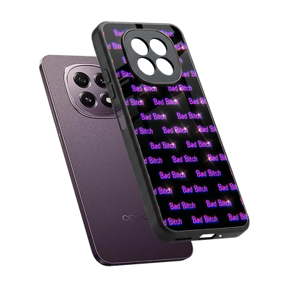 Bad Bitch sleek oppo f29 5g cover with tempered glass back and TPU edges