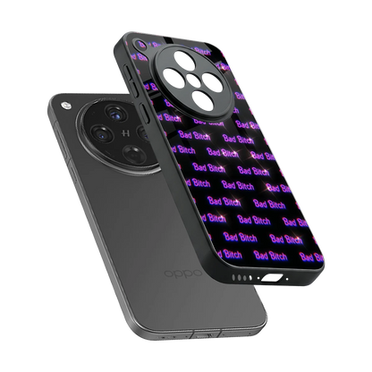 Bad Bitch sleek oppo find x8 cover with tempered glass back and TPU edges