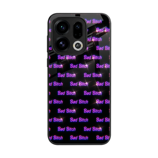 Bad Bitch back phone cover | glass case for oppo find x9