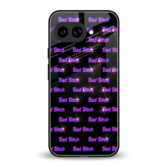 Bad Bitch back phone cover | glass case for google pixel 9a