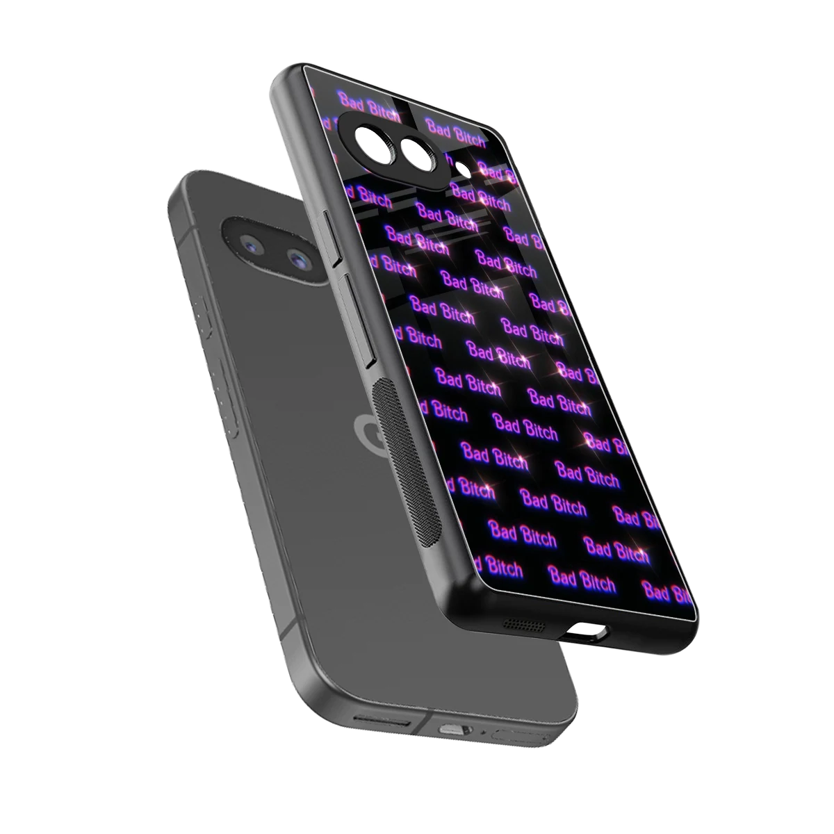 Bad Bitch sleek google pixel 10a cover with tempered glass back and TPU edges