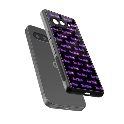 Bad Bitch sleek google pixel 10a cover with tempered glass back and TPU edges