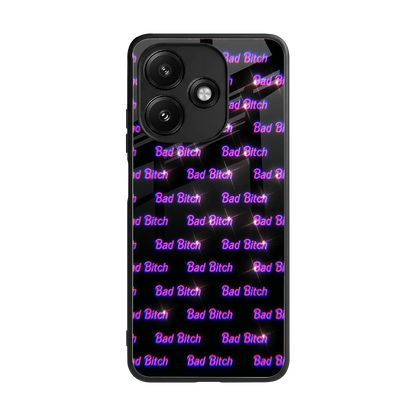 Bad Bitch back phone cover | glass case for redmi 12 5g