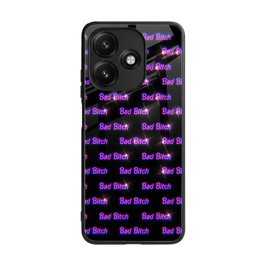 Bad Bitch back phone cover | glass case for redmi 12 5g