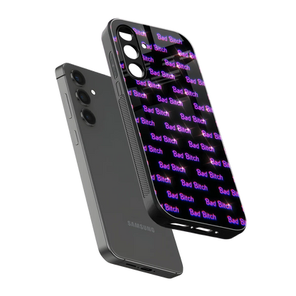 Bad Bitch sleek samsung galaxy a16 5g cover with tempered glass back and TPU edges