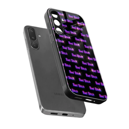 Bad Bitch sleek samsung galaxy m36 5g cover with tempered glass back and TPU edges