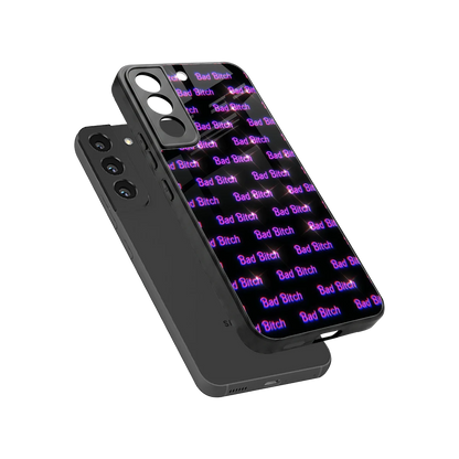 Bad Bitch sleek samsung galaxy s22 cover with tempered glass back and TPU edges