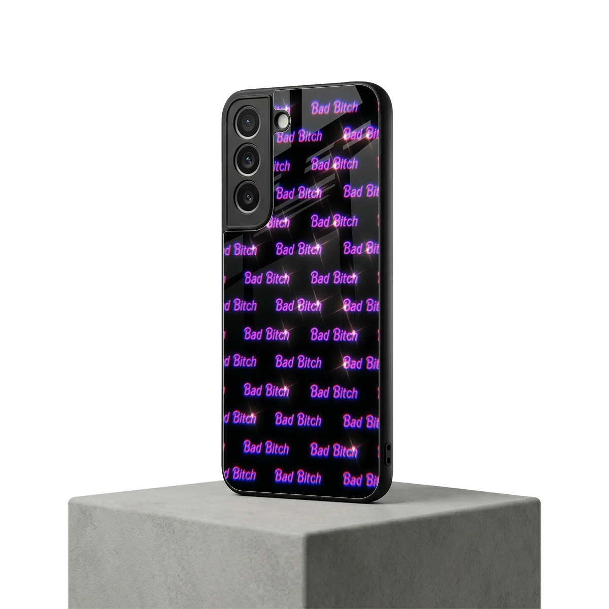Bad Bitch samsung galaxy s22 mobile cover | shockproof glass phone case