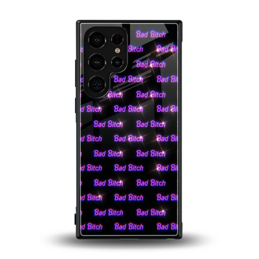 Bad Bitch back phone cover | glass case for samsung galaxy s24 ultra