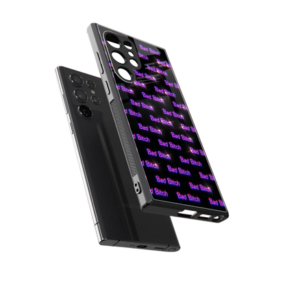 Bad Bitch sleek samsung galaxy s23 ultra cover with tempered glass back and TPU edges