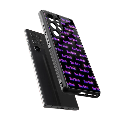 Bad Bitch sleek samsung galaxy s25 ultra cover with tempered glass back and TPU edges