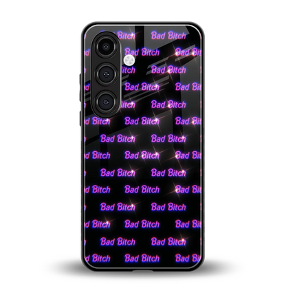 Bad Bitch back phone cover | glass case for samsung galaxy s24 plus