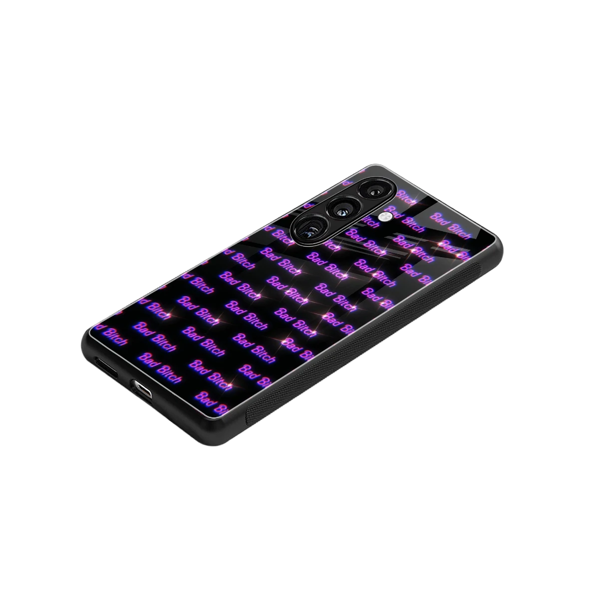 Bad Bitch stylish phone case for samsung galaxy s24 | glossy glass and slim fit