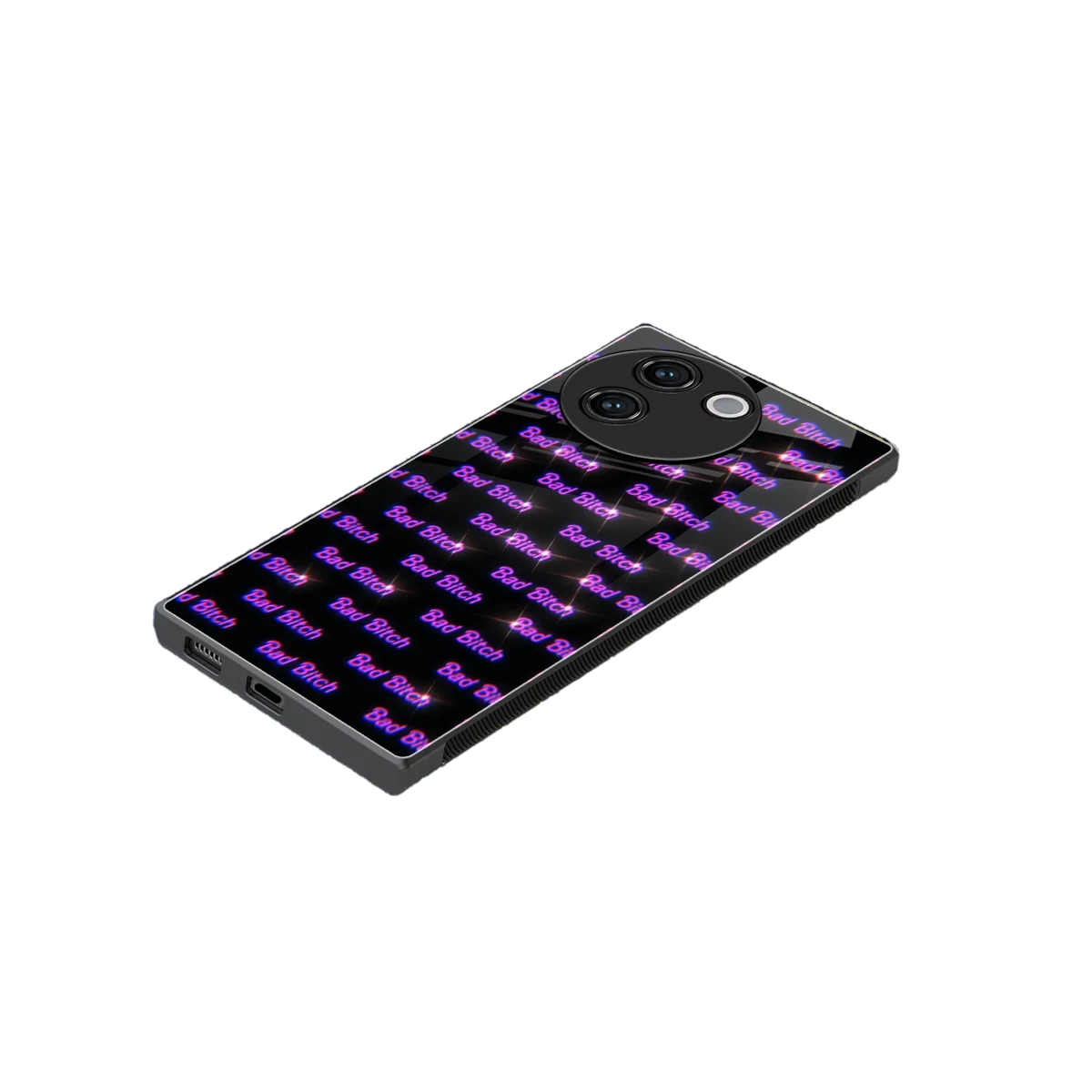 Bad Bitch stylish phone case for vivo v30e | glossy glass and slim fit