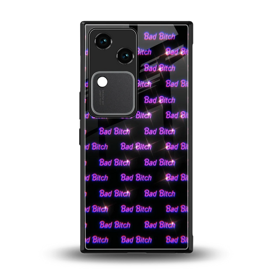 Bad Bitch back phone cover | glass case for vivo v30