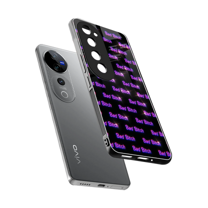 Bad Bitch sleek vivo v40 pro cover with tempered glass back and TPU edges