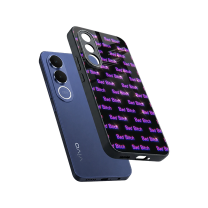 Bad Bitch sleek vivo v70 fe cover with tempered glass back and TPU edges