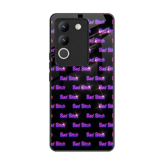 Bad Bitch back phone cover | glass case for vivo y200 5g