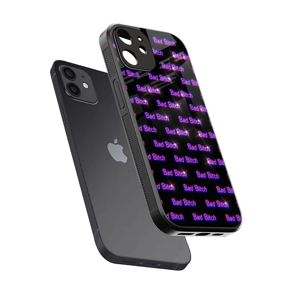 Bad Bitch sleek iphone 11 cover with tempered glass back and TPU edges
