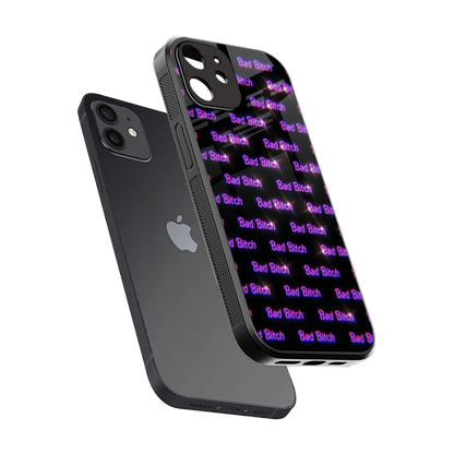 Bad Bitch sleek iphone 11 cover with tempered glass back and TPU edges