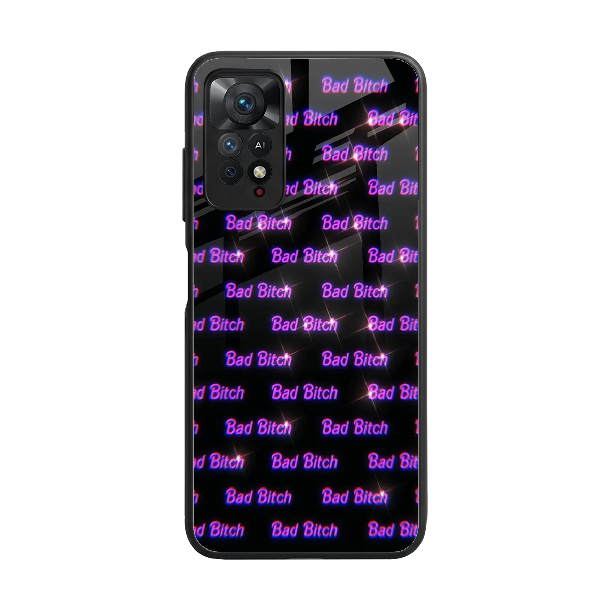 Bad Bitch back phone cover | glass case for redmi note 11 pro