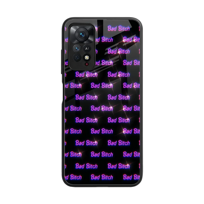 Bad Bitch back phone cover | glass case for redmi note 11 pro