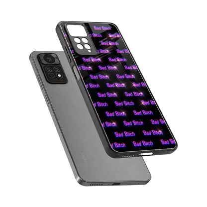 Bad Bitch sleek redmi note 11 pro cover with tempered glass back and TPU edges