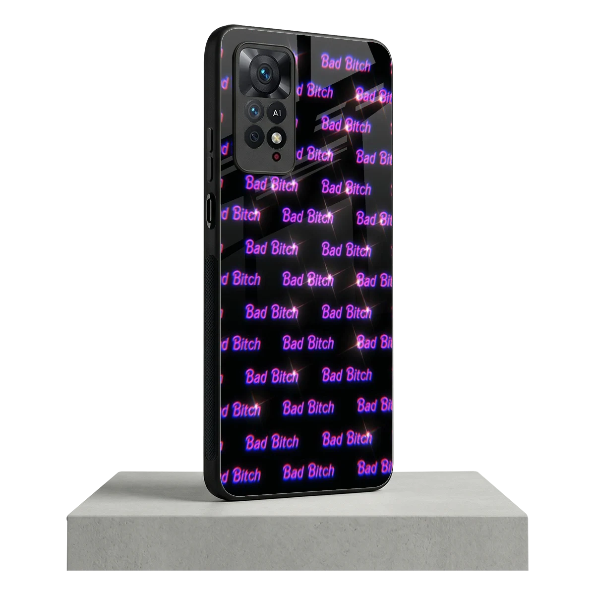 Bad Bitch redmi note 11 pro mobile cover | shockproof glass phone case