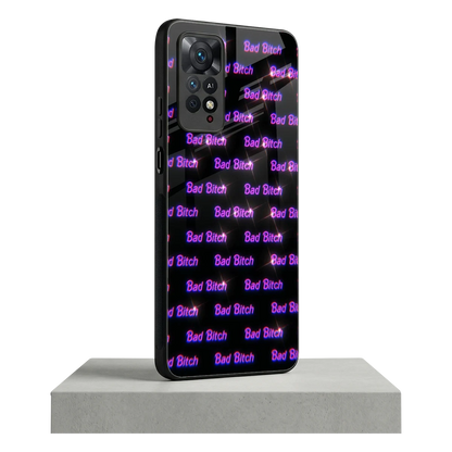 Bad Bitch redmi note 11 pro mobile cover | shockproof glass phone case