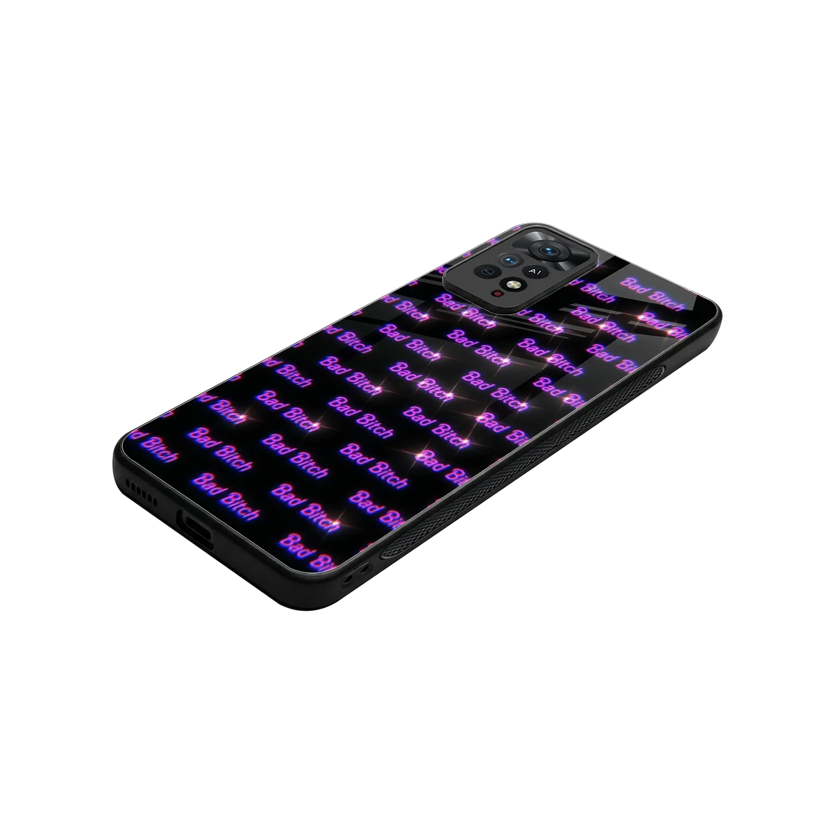 Bad Bitch stylish phone case for redmi note 11 pro | glossy glass and slim fit