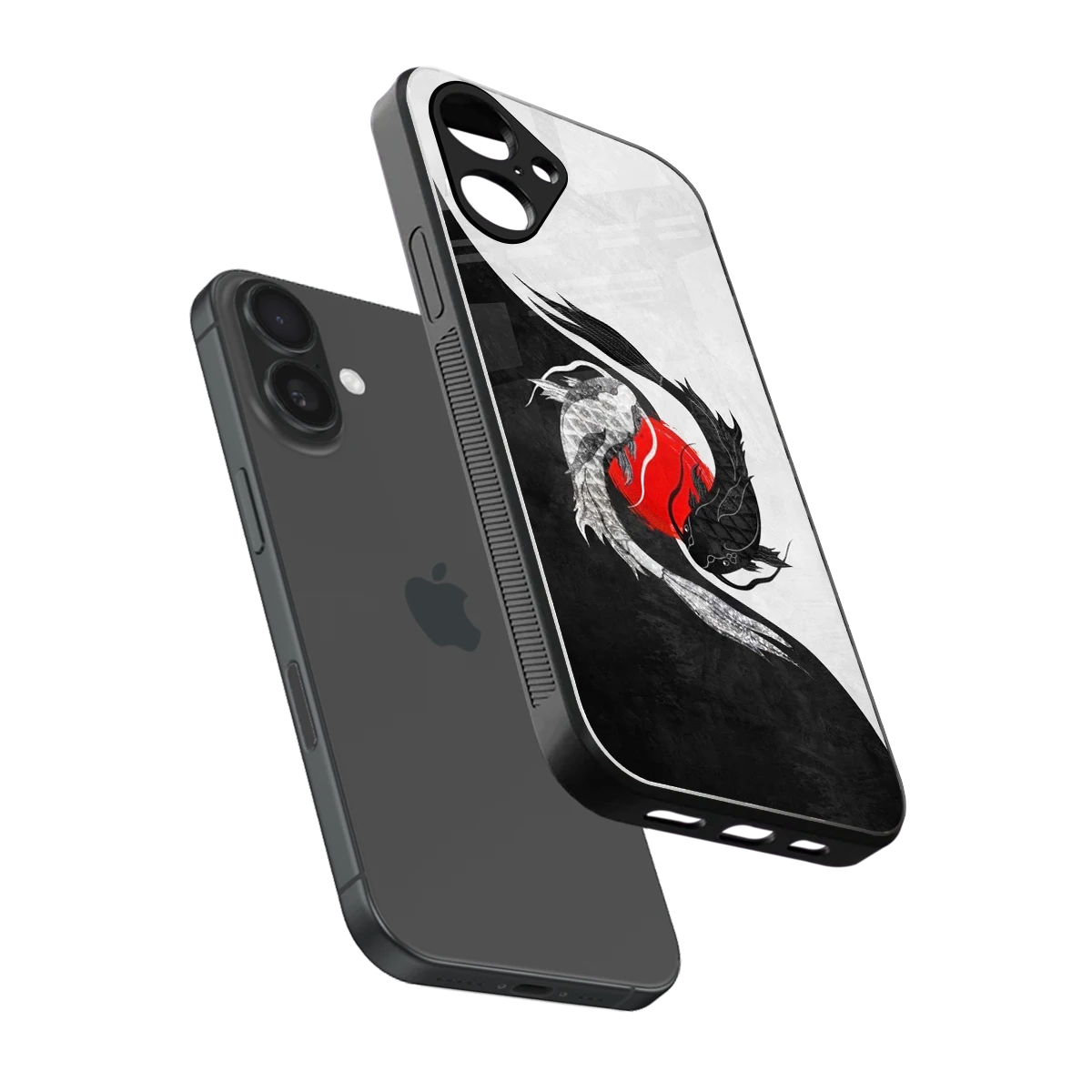Balanced Swim sleek iPhone 16 cover with tempered glass back and TPU edges