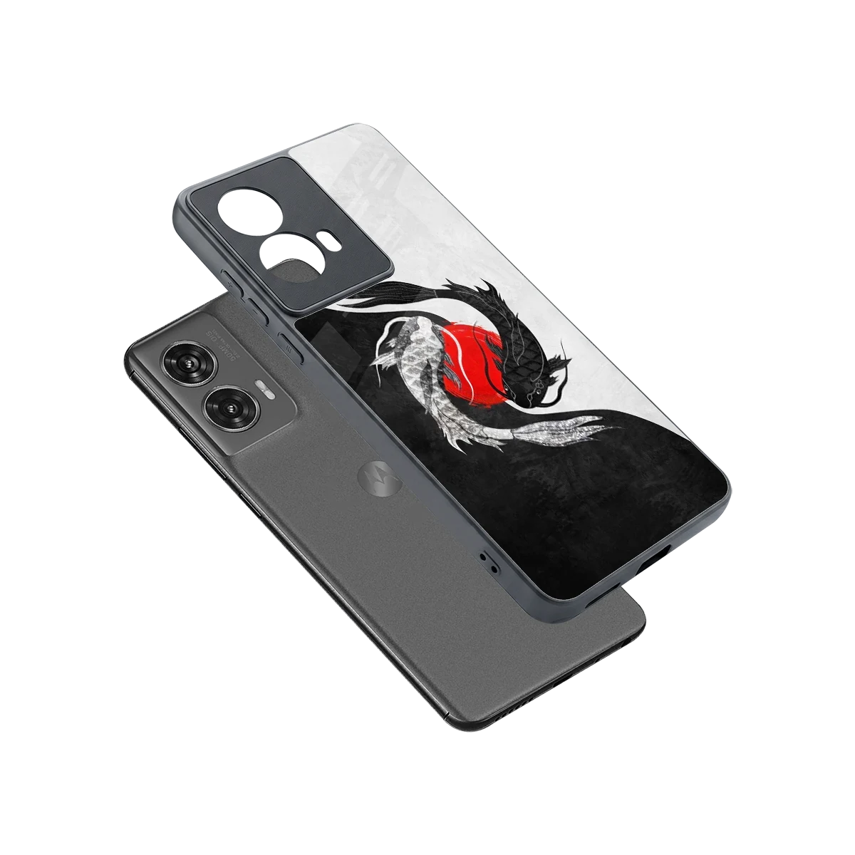 Balanced Swim sleek motorola edge 50 fusion cover with tempered glass back and TPU edges