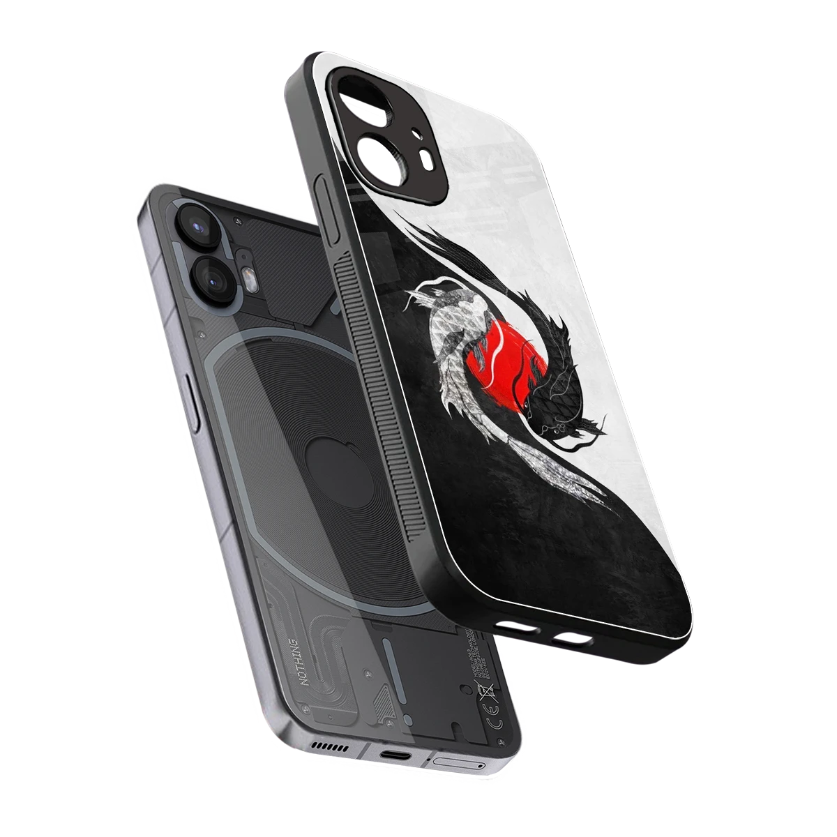 Balanced Swim sleek nothing phone 2 cover with tempered glass back and TPU edges