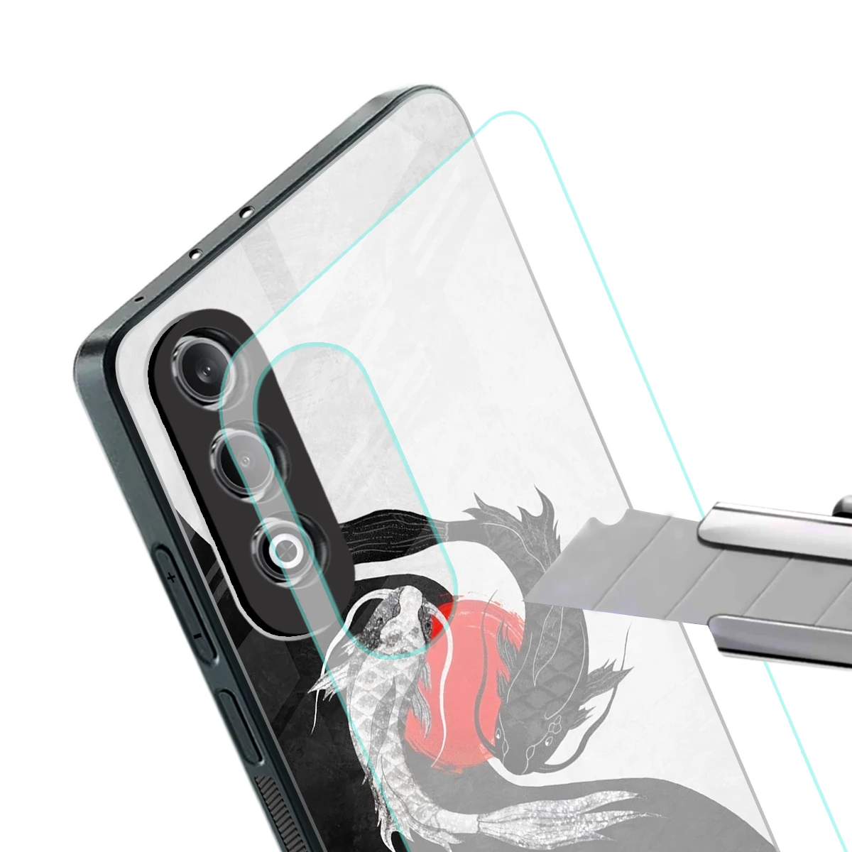 Balanced Swim stylish phone case for oneplus nord ce 4 | glossy glass and slim fit