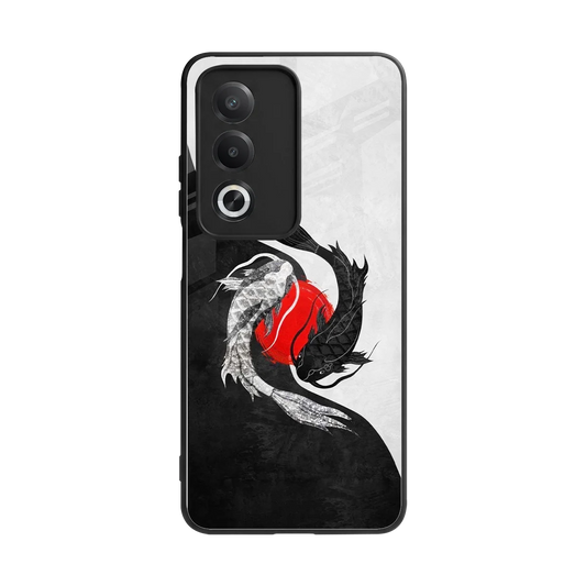 Balanced Swim back phone cover | glass case for oppo a3 pro