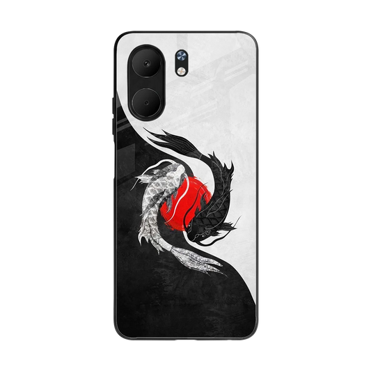 Balanced Swim back phone cover | glass case for oppo a5x 5g
