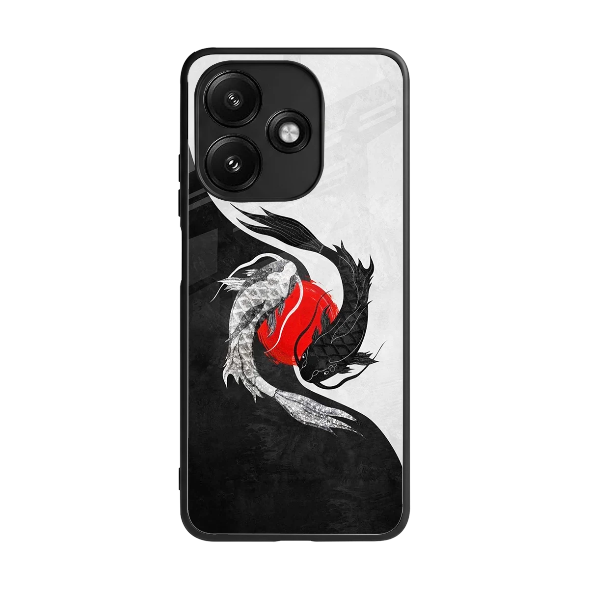 Balanced Swim back phone cover | glass case for redmi 12 5g