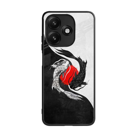 Balanced Swim back phone cover | glass case for redmi 12 5g